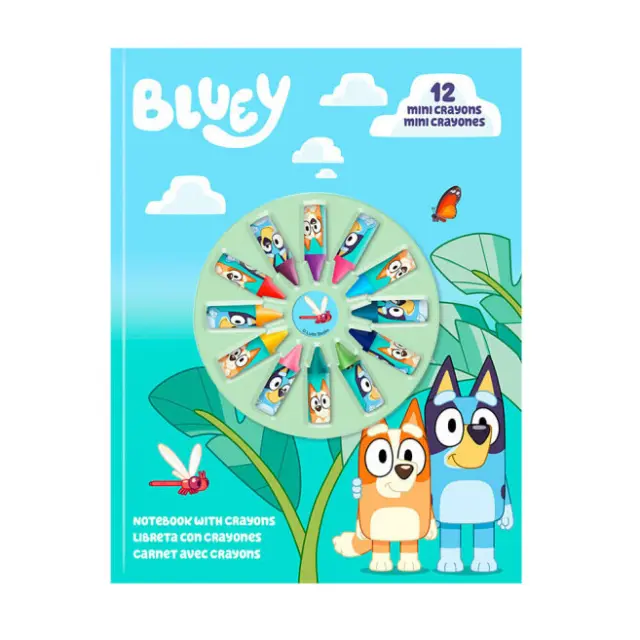 Bluey Σετ Τετραδίου με Μικρές Κηρομπογιές 21,5×28 εκ. Πολύχρωμο
