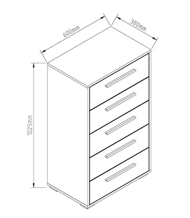 Συρταριέρα PIXIE 60x28.3x102.5cm 2