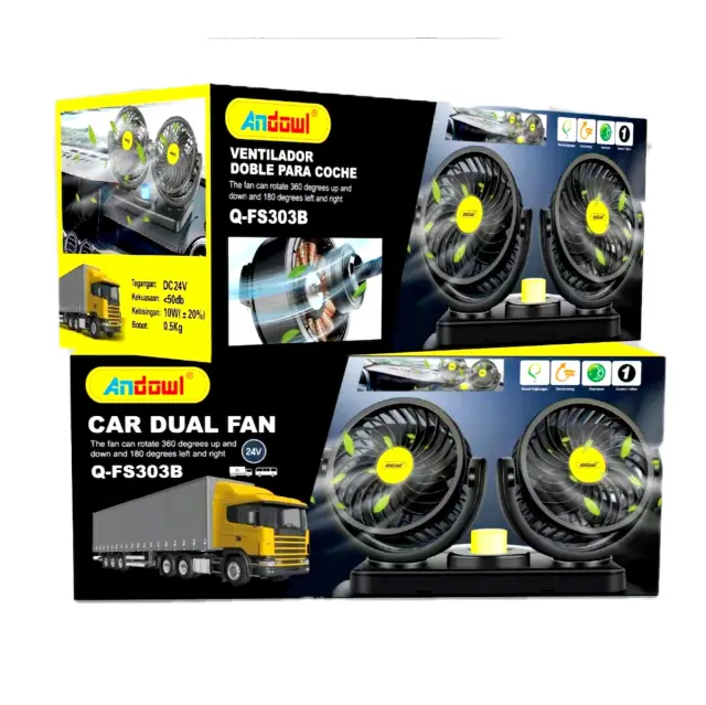 Andowl Ανεμιστήρας Αυτοκινήτου Διπλός 24V Q-FS303B 2