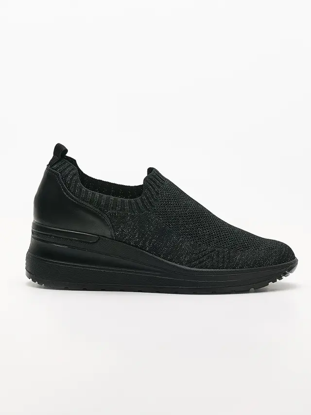 Imac Μοκασίνια-Loafers Γυναικείο ύφασμα Flyknit/δέρμα Μαύρο IMA/555720 NERO 3