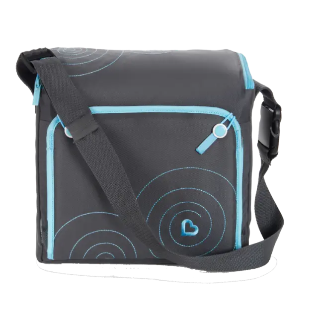 Munchkin Travel Booster Seat Τσάντα και Καρεκλάκι Φαγητού 2 σε 1 σε Γκρι/Γαλάζιο Χρώμα 1 Τεμάχιο