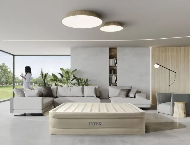 Διπλό Φουσκωτό Στρώμα Ultra Plush Intex με ηλεκτρική αντλία USB και διαστάσεις 203x152x46cm 68064428 3