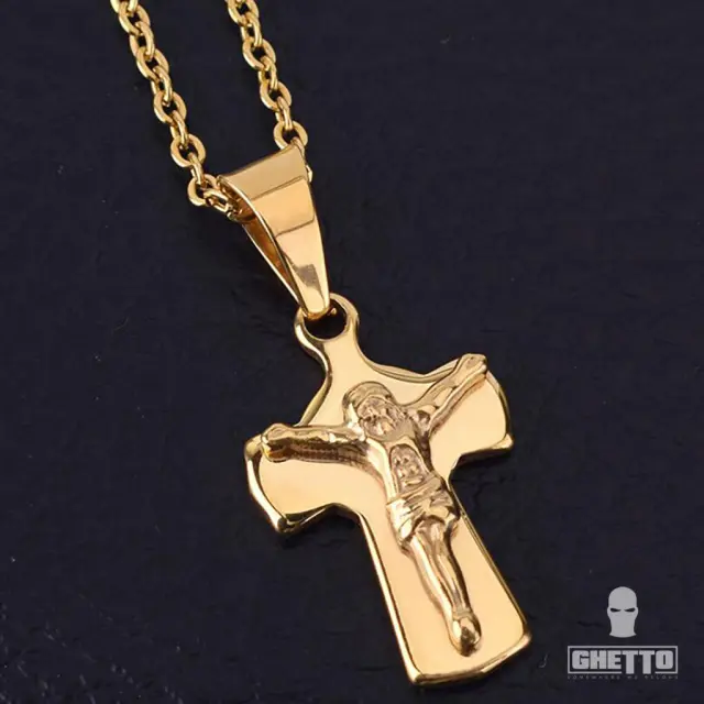 Ghetto Cross of Jesus Pendant Necklace 3