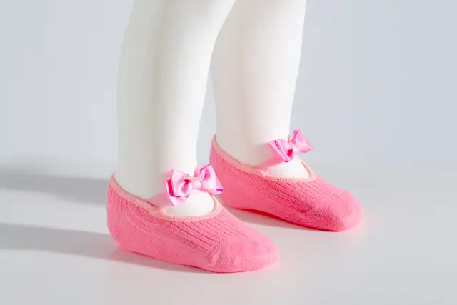 Socks Sous Bas με Λαστιχο + Φιογκάκι Ροζ