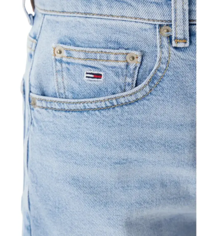Tommy Hilfiger - Γυναικεία Βερμούδα - Σορτς Mom Fit DW0DW20091-1AB Γαλάζιο - W26 3