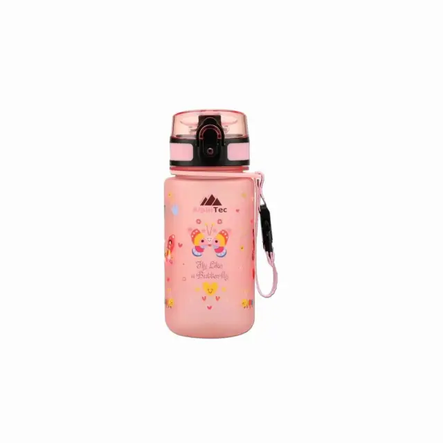 AlpinPro Πλαστικό Παγούρι Ροζ Πεταλούδες 350ml