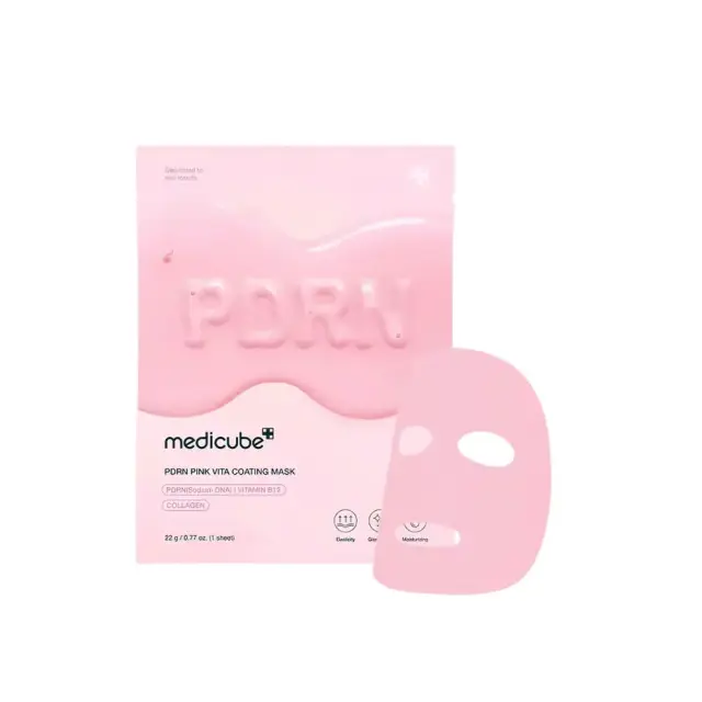 Medicube PDRN Pink Vita Coating Mask Μάσκα Προσώπου για Ενυδάτωση και Βελτίωση Υφής, 1τμχ