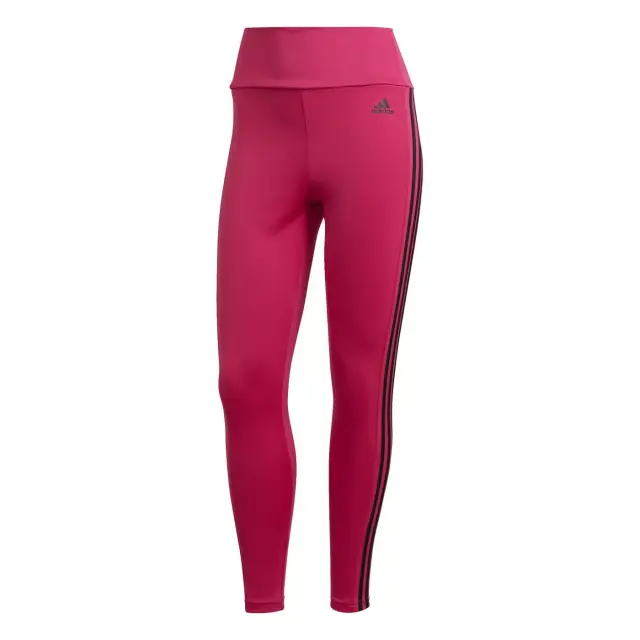 Adidas Designed to Move High-Rise 3-Stripes 7/8 Training Γυναικείο Cropped Κολάν HK9951 Magenta - S 3