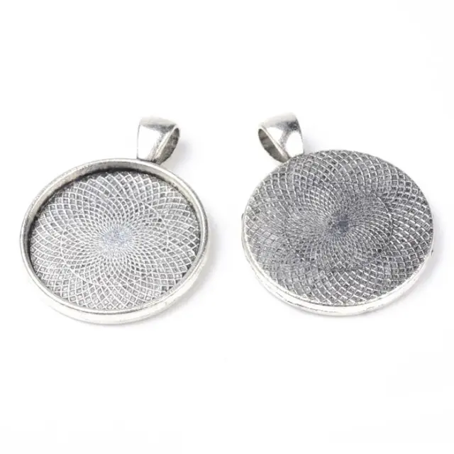 Καστόνι Κρεμαστό 36.5x28x3mm - Antique Silver - 5τεμ