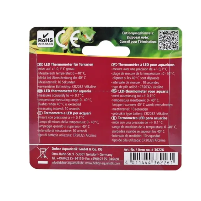 Hobby LED Θερμόμετρο για Terrarium 5.3x1.5x2.8cm 3