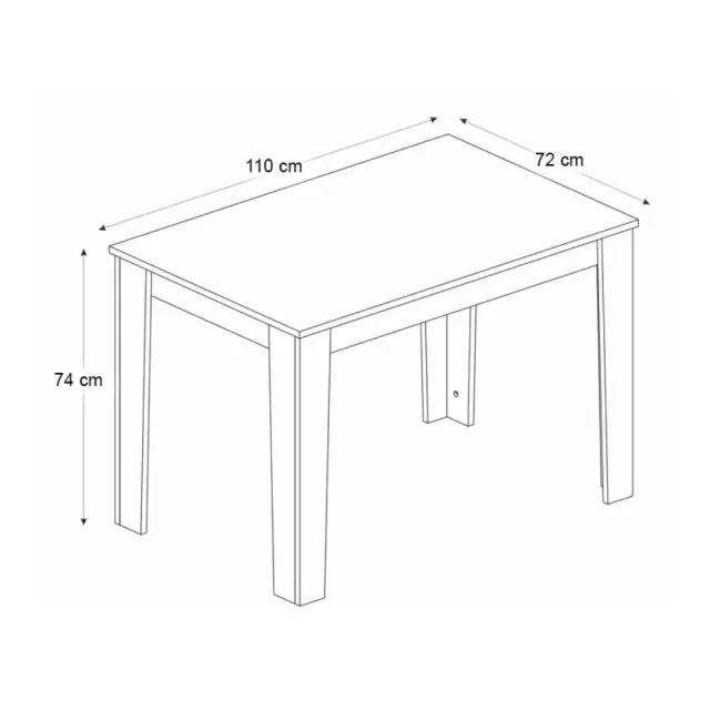 Τραπέζι Darlen Megapap χρώμα γκρι σκυροδέματος 110x72x74εκ. 2