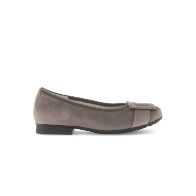 Gabor Μπαλαρίνες Γυναικείο δέρμα Nubuck Γκρί GAB/72463 20-MOHAIR
