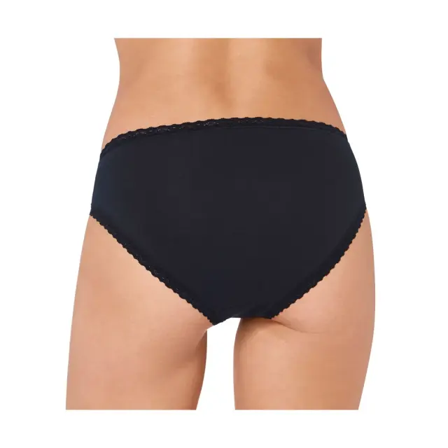 Sloggi Γυναικείο Εσώρουχο 24/7 Cotton Lace Tai - Τριπλό Πακέτο, Χρώμα Μαύρο 3