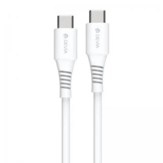 Καλώδιο Σύνδεσης USB 2.0 Devia EC636 USB C σε USB C PD 60W 1m GRS Λευκό N63879 2