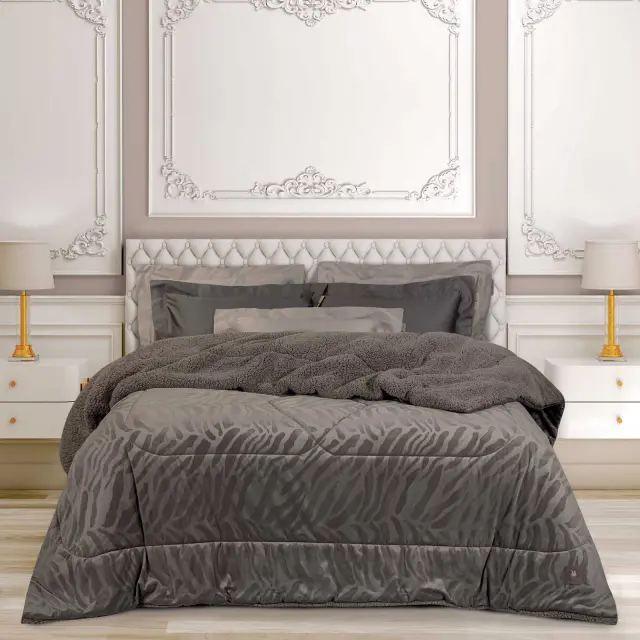 Κουβερτοπάπλωμα 240x250 King Size 700gsm Essential Greenwich Polo Club 4433 Taupe 100% Πολυέστερ