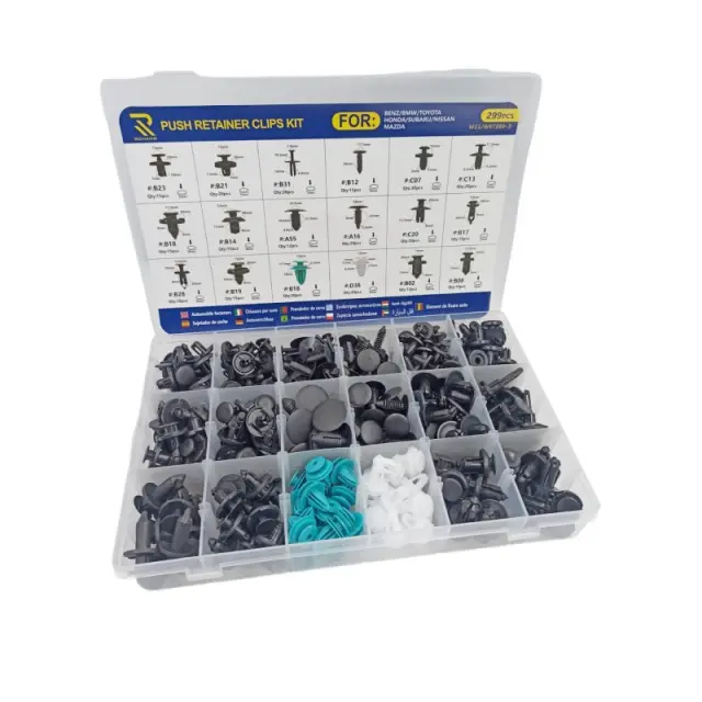 RCHANG ΠΛΑΣΤΙΚΑ PUSH PIN CLIPS ΑΥΤΟΚΙΝΗΤΟΥ ΣΕΤ 299ΤΜΧ W07280-2