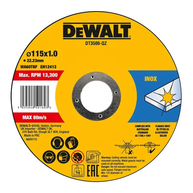 DEWALT ΔΙΣΚΟΣ ΚΟΠΗΣ ΣΙΔΗΡΟΥ Φ115
