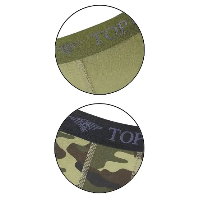 Mil-Tec Boxer Shorts Top Gun (Pack Of 2) Olive/Camo-Ανδρικό Boxer (Σετ 2) Χακί/Παραλλαγή - 06-Χακί-Olive Green 2