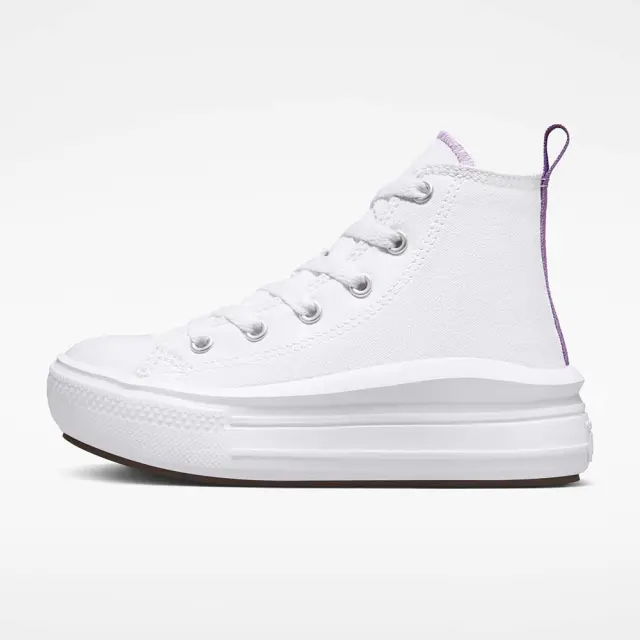 Converse Kids Chuck Taylor All Star Move HI Platform Άσπρο - Μωβ A03669C (Converse) 2