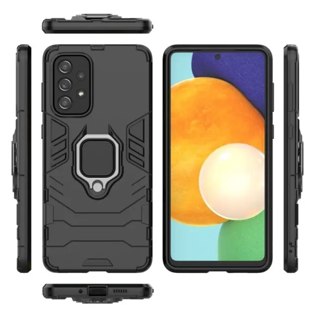 PC + TPU με Μαγνητικό Ring Holder Ανθεκτική Θήκη Για Samsung Galaxy A73 5G - Mαύρη OEM 2