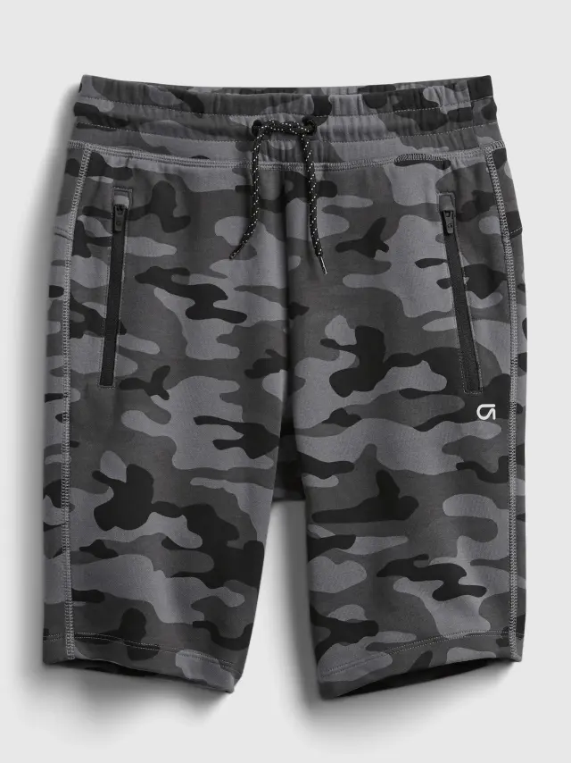 Μαύρο GapFit Παιδικό Fit Tech Σορτς black camo - S