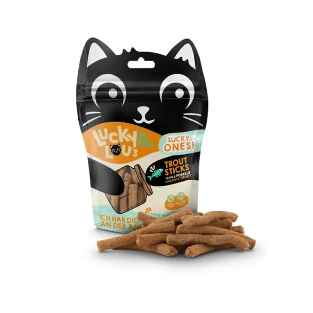 Lucky Lou Lucky Ones Sticks Κοτόπουλο & Πέστροφα Grain Free – Gluten Free – GMO Free – Sugar Free 50gr