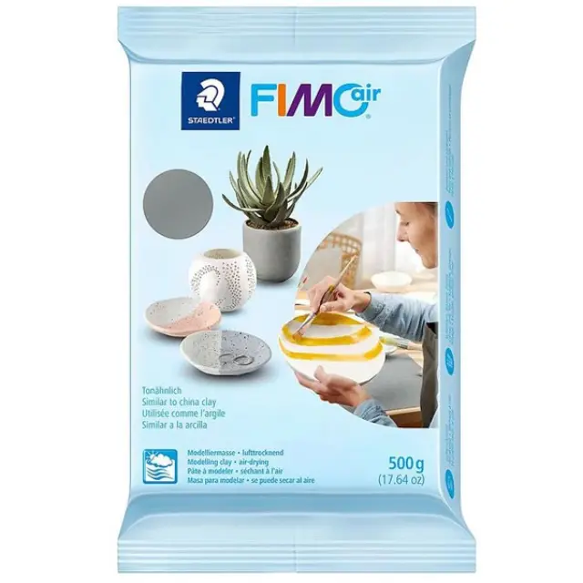 Πηλός Αυτοξηραινόμενος Staedtler FIMO Air Basic - Grey - 500gr