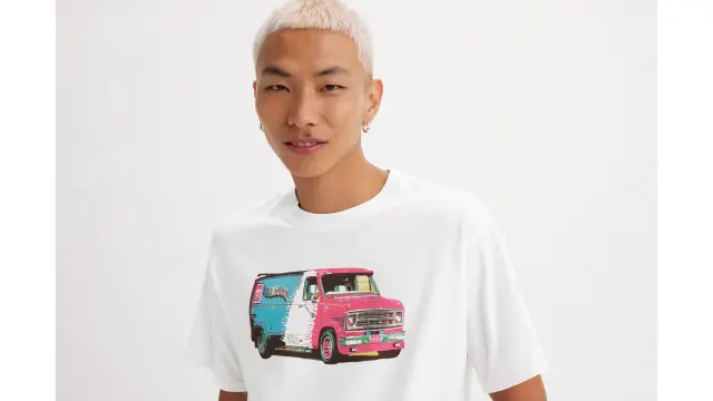 VINTAGE FIT GRAPHIC TEE WHITES - DENIM MACHINE White - L 3