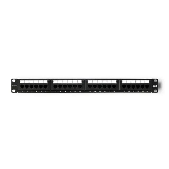 Qoltec Patch Panel 24port Cat6 Black (54475)