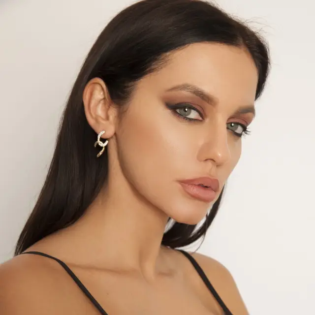 Ghetto Cross Double C Small Earrings 2