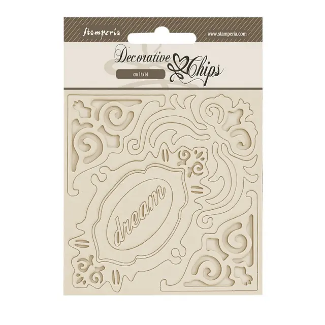 Chipboard Stamperia 14x14cm, Alterego, Corners