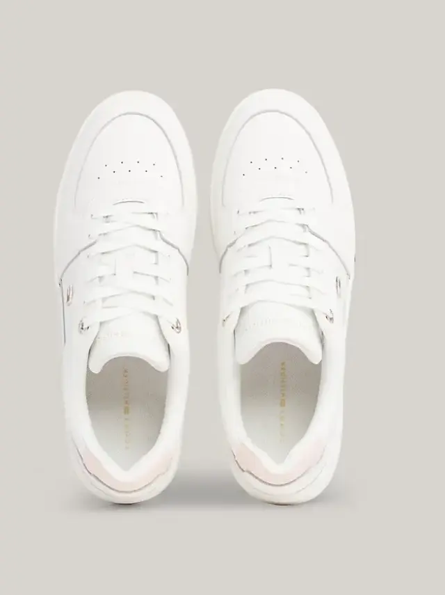 Tommy Hilfiger - Γυναικεία Sneakers Flag Basket FW0FW08081-0LA Εκρού 3