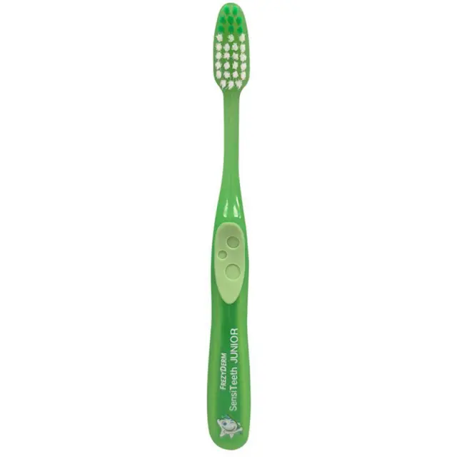 Frezyderm Sensiteeth Junior Toothbrush Soft Green Μαλακή Οδοντόβουρτσα Πράσινη για Παιδιά 3-6 ετών, 1 τεμάχιο
