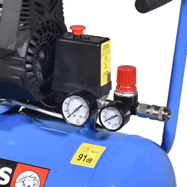 ΑΕΡΟΣΥΜΠΙΕΣΤΗΣ OIL FREE ΧΑΜΗΛΟΥ ΘΟΡΥΒΟΥ (SEMISILENT) 24L/2,0HP - 10 BAR 602089 3