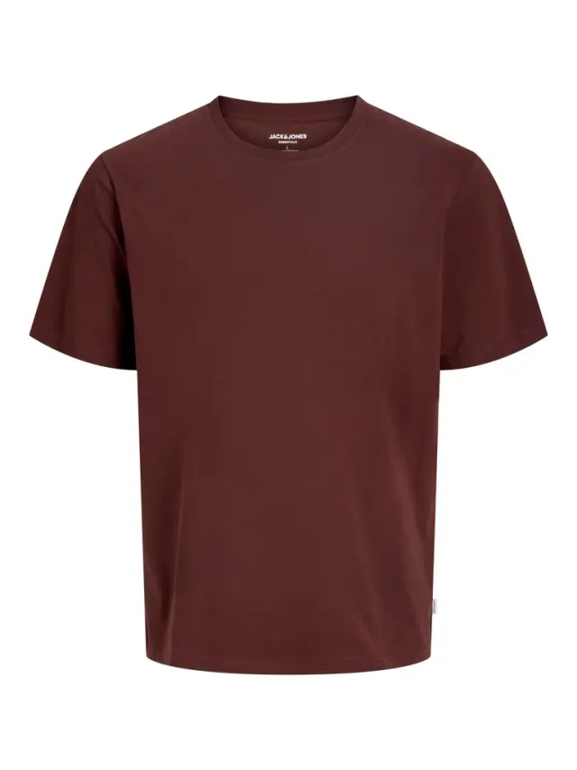 JJEORGANIC BASIC TEE SS O-NECK NOOS - Bitter Chocolate