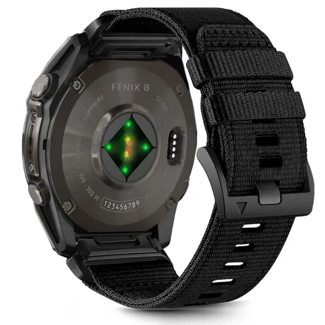 Tech-protect Nylon Classic Garmin Fenix 5X/5X Plus/6X/6X Pro/7X/8/8 Pro/9/9 Pro (51mm) Black