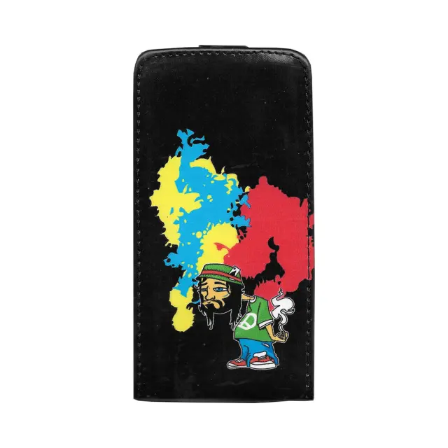 Θήκη Flip Για Microsoft Lumia 535 Μαύρη Με Σχέδιο Rasta