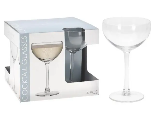 Σετ Ποτήρια Σαμπάνιας/Coctail Excellent Houseware Γυάλινα χωρητικότητας 240ml - 4 τεμάχια CC7000740 2