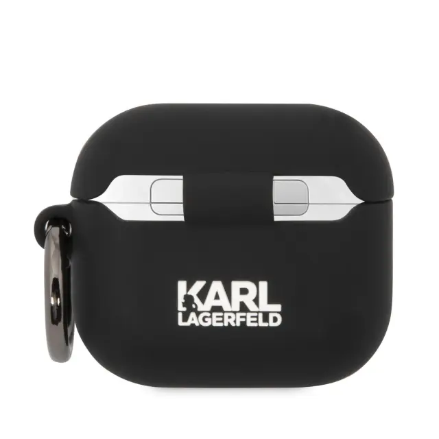 Karl Lagerfeld 3D Logo NFT Karl Head Silicone Case for AirPods 3 Black 2