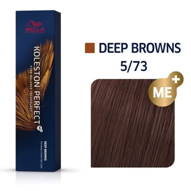 Wella Koleston Perfect Rich Naturals Permanent Coloring 60ml | Απόχρωση 5/73 Καστανό Ανοιχτό Καφέ Χρυσό