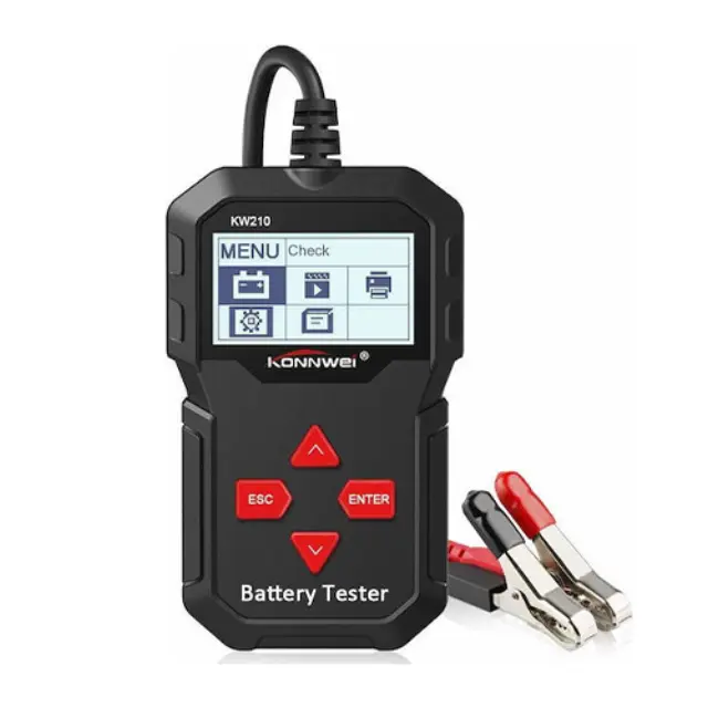 Konnwei KW210 Ψηφιακό Battery Tester με Κροκοδειλάκια 12V 220AH