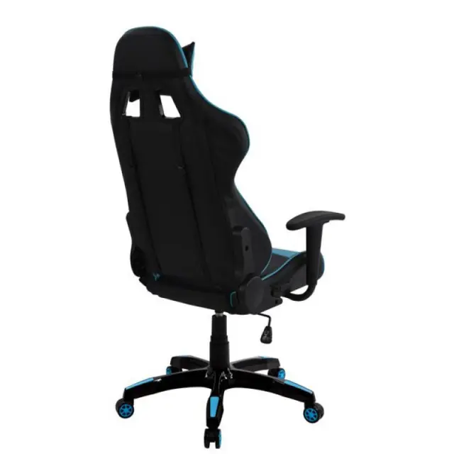 Πολυθρόνα Γραφείου Gaming ΚΥΛΛΗΝΗ Μπλε/Μαύρο PVC 66x67x127-135cm 3