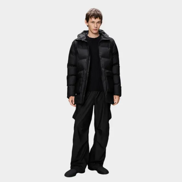 Μπουφάν Rains Alta Long Puffer Cargo 15210-01 Μαύρο - XL 3