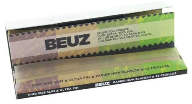 Beuz Χαρτάκια King Size Slim Unbleached Ακατέργαστο με Τζιβάνα 32φ. 3
