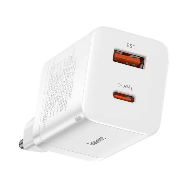 Baseus Φορτιστής Χωρίς Καλώδιο με Θύρα USB-A και Θύρα USB-C 30W Power Delivery Λευκός Super Si Pro (CCSUPP-E02) (BASCCSUPP-E02) 2