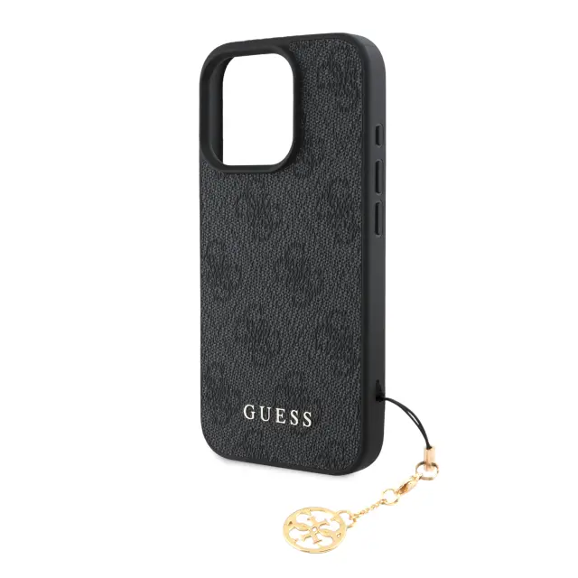 Guess 4G Charm Case for iPhone 16 Pro Max Tone on Tone Grey 3