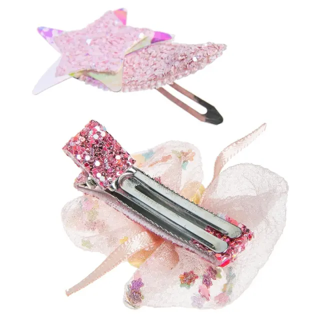 Κλιπ μαλλιών με glitter 3