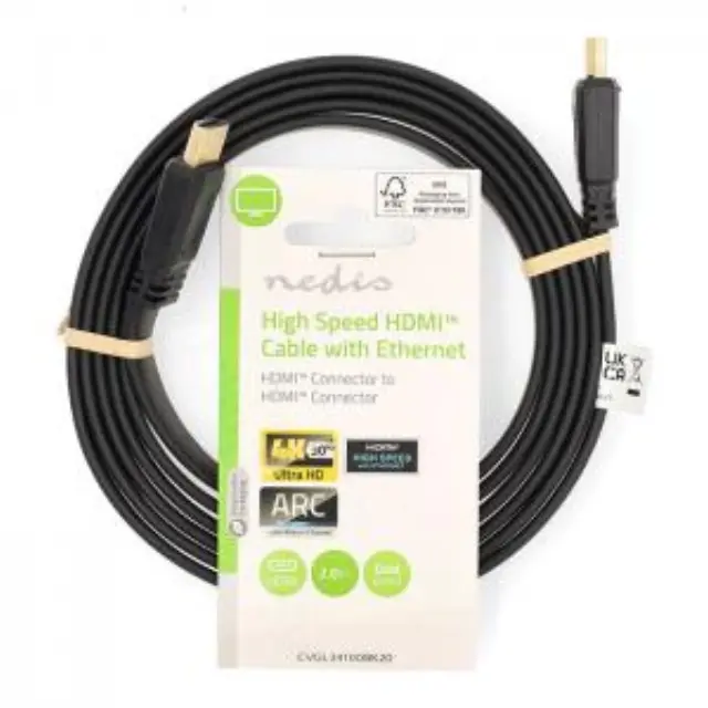 Flat καλώδιο High speed HDMI with Ethernet, HDMI αρσ. - HDMI αρσ., με επίχρυσες επαφές, 2.00m. 3