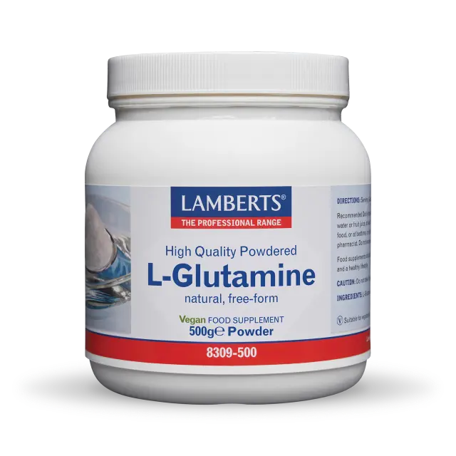 LAMBERTS L-Glutamine Powder σε Σκόνη Μια Μοναδική Πηγή Ενέργειας για τον Εγκέφαλο, 500 gr
