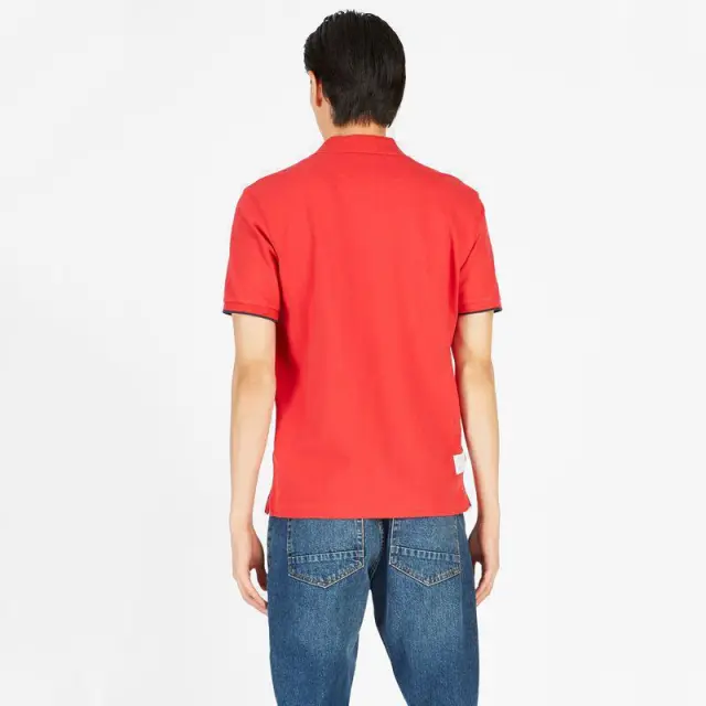 La Martina - Ανδρικό Κοντομάνικο Polo Regular Fit CCMP01-PK001-06008 Κόκκινο - 2XL 2